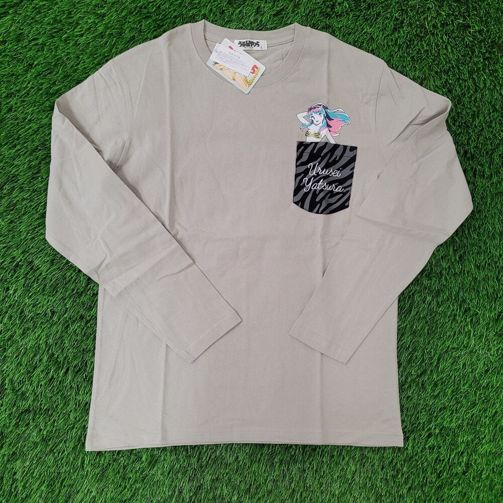 Urusei-Yatsura Lum Shirt Womens L 20x25 Gray Japan Pocket Tee
